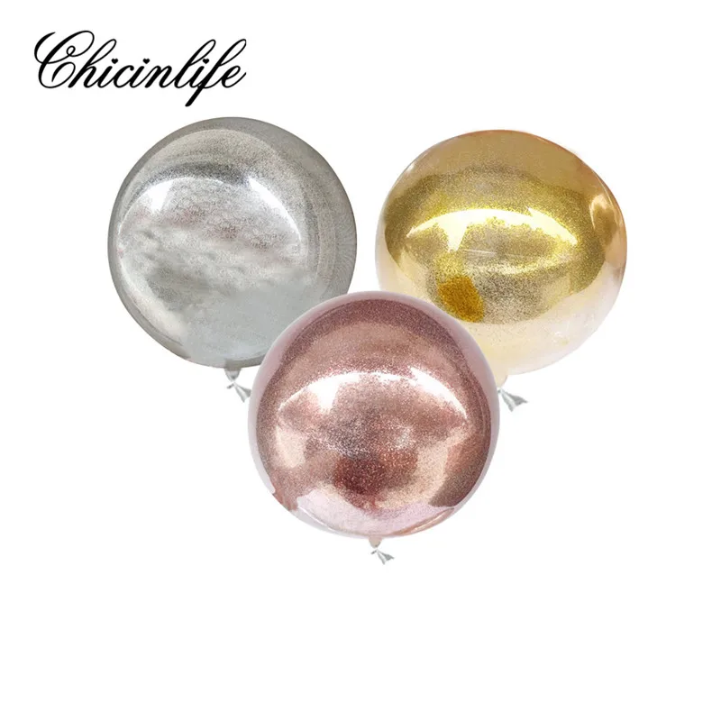 Chicinlife 1 шт. 18 дюймовый розовый золотой прозрачный Конфетти Свадебный шар с днем