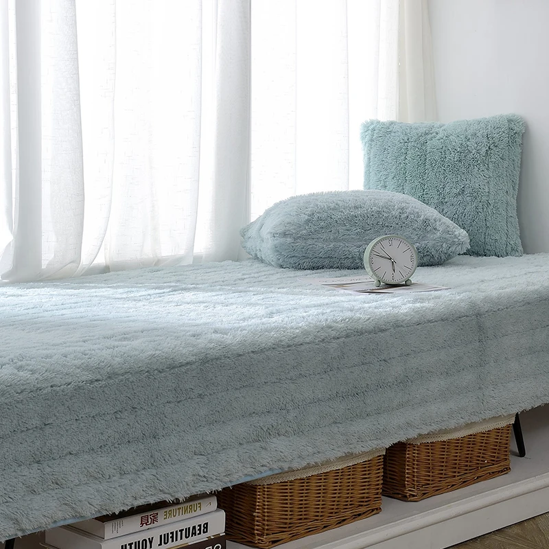 MUZZI Wool Living Room Coffee Table Cushion Sofa Carpet Plush Bedroom Covered Mattress White Floating Window Mat | Дом и сад