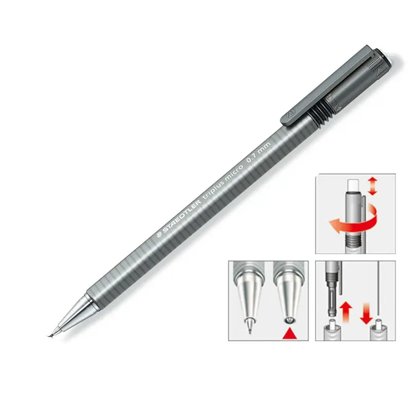 Staedtler 774 Triplus микро механический карандаш 0,5 мм 0,7 мм треугольная подставка для ручек для рисования, для офиса и школы