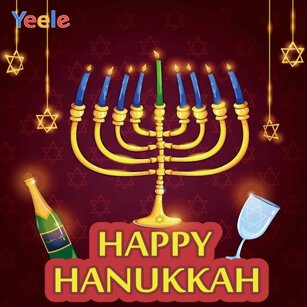

Yeele Happy Rosh Hashanah Party Photography Backdrops Candlestick Beer Vinyl Custom Photographic Backgrounds For Photo Studio