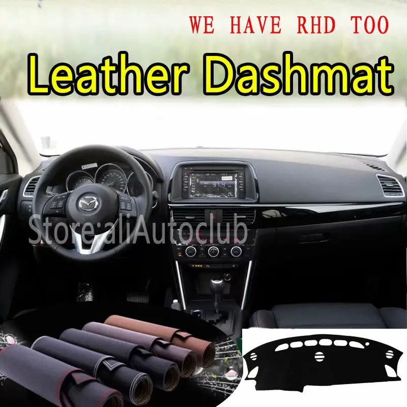 Для Mazda CX-5 Cx5 2012 2013 2014 2015 2016 кожаный коврик для приборной панели, коврик для приборной панели, индивидуальный Стайлинг автомобиля LHD + RHD