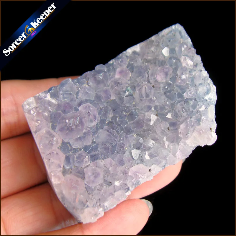 

94 g Natural Stone Purple Raw Amethyst Druzy Drusy Elestial Skeletal Quartz Crystal Cluster Specimen Fit Jewelry Making KS536