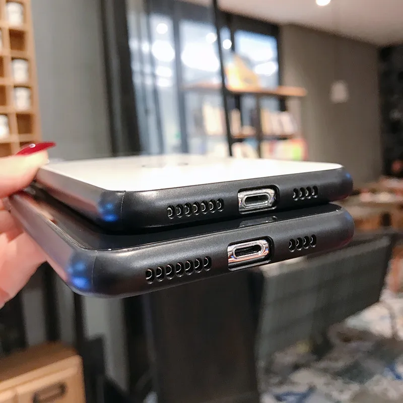 Зеркало лицо супер милый смайлик белый черный чехол для телефона Apple iphone 6 6s 7 8 Plus X