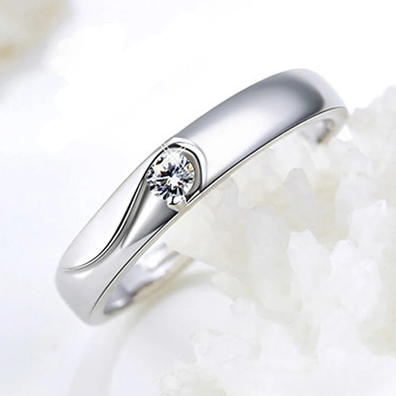 Кольцо из серебра 925 пробы с фианитом 1 шт.|ring 925|wedding ringsring for |