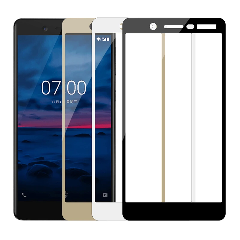 Закаленное стекло 9H для Nokia x6 2 3 5 6 2018 полноэкранное Защитное 7 1 plus 8 защитный чехол