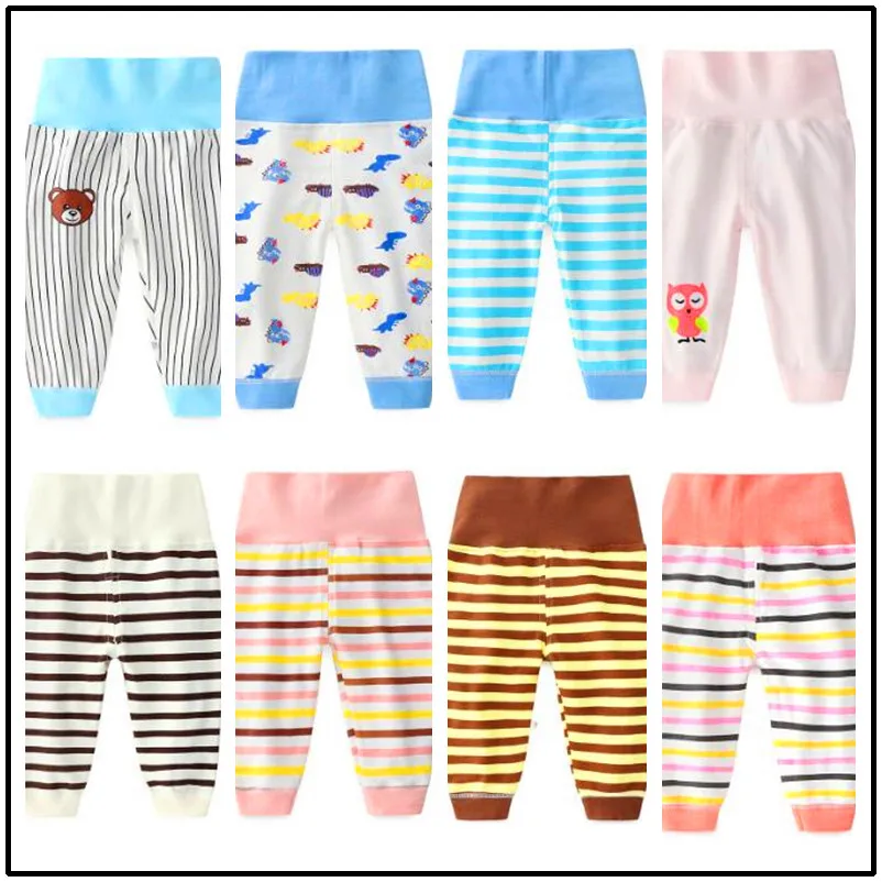 

Baby High Waist Designer Belly Pants Baby Cotton Pants Boys And Girls Children'S Long Pants Newborn Pants Can Be Opened L219
