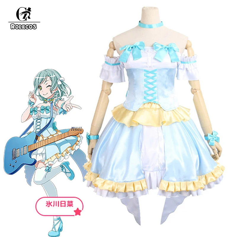 ROLECOS аниме BanG Dream! Маскарадные костюмы пастельные * палитры Hina Hikawa костюм