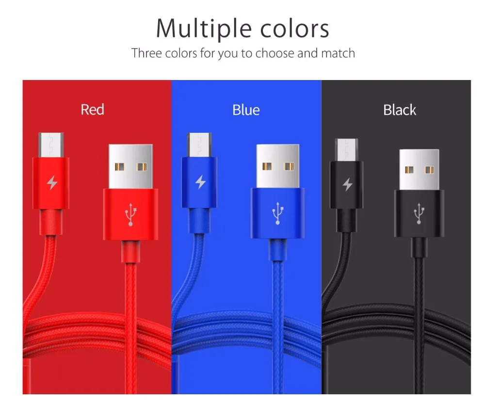 ORICO USB кабель для iPhone 7 6 6s 5 5s зарядное устройство зарядки Micro Type C 3 в 1 мобильный