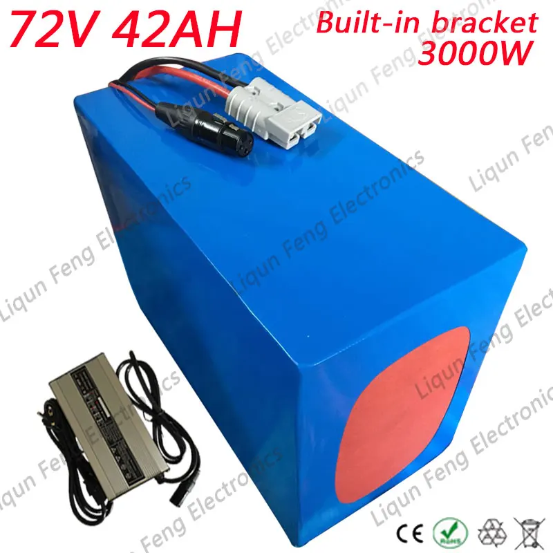 Бесплатная доставка 3000W 72V 40AH литиевый аккумулятор для скутера встроенный