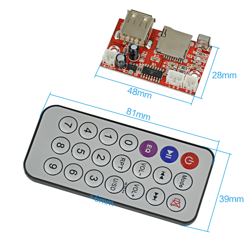 AIYIMA мини аудио модуль USB MP3 Plyer декодер доска DC5V-12V WAV без потерь декодирование TF карты декодер доска