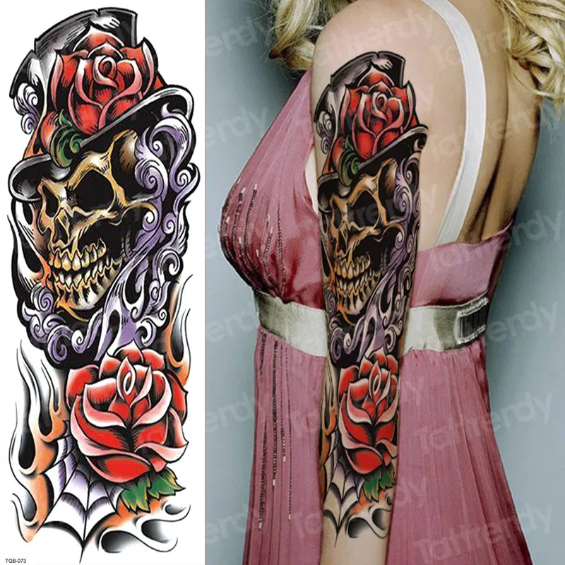

tattoos oversleeve temporary tattoo long sleeve full arm tattoo for women men girl sticker bikini body tattoo sexy fake tatoo