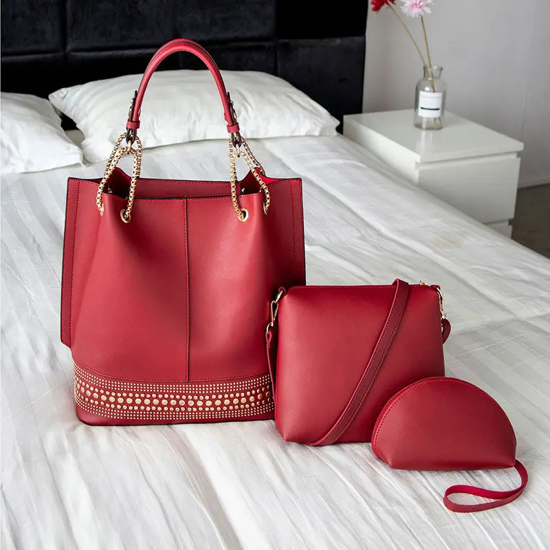 

RanHuang New 2019 Fashion Women Handbags 3Pcs/Set High Quality Pu Leather Shoulder Bags Ladies Designer Handbags Messenger Bags