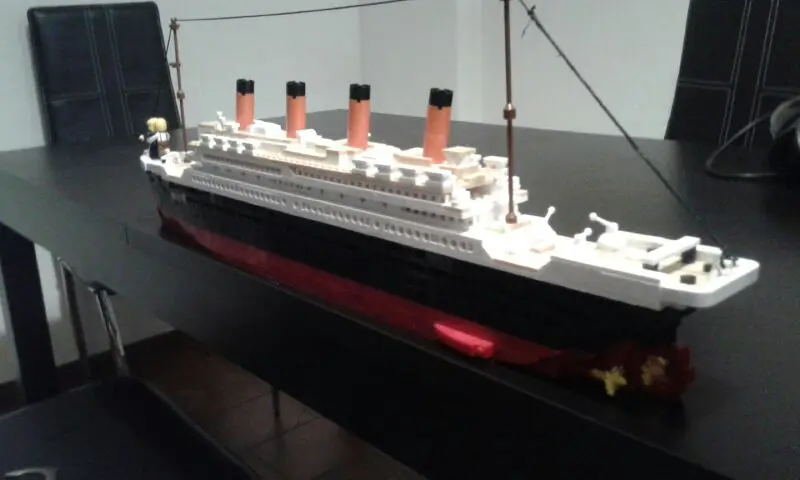 Модели строительные наборы совместимые с loge city Titanic RMS корабль 3D блоки обучающая