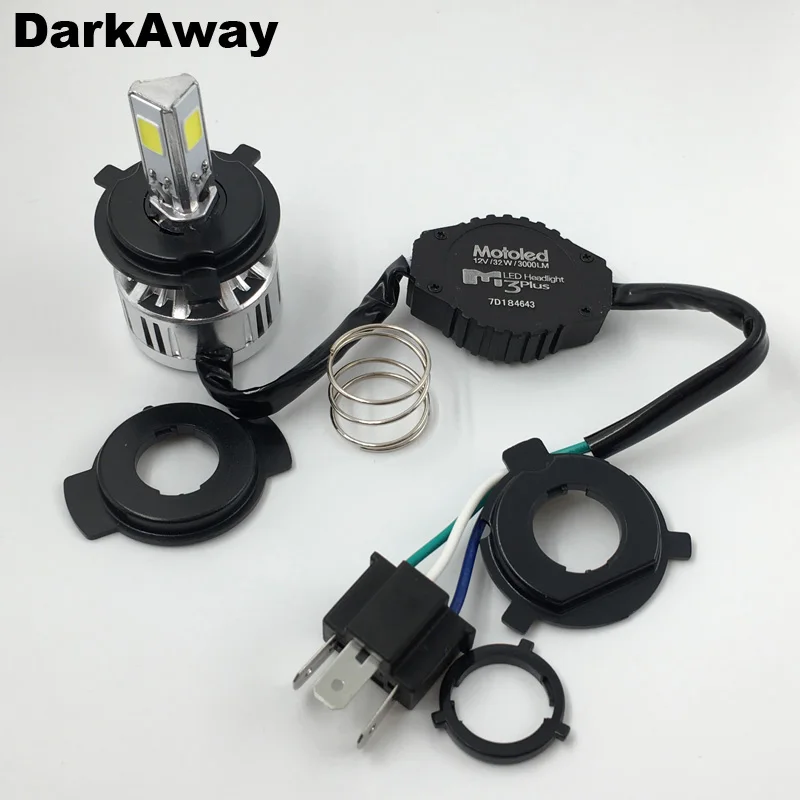 H4 светодиодная фара мотоцикла Conversion Kit Фары двухлучевой 3200LM 32 Вт удара