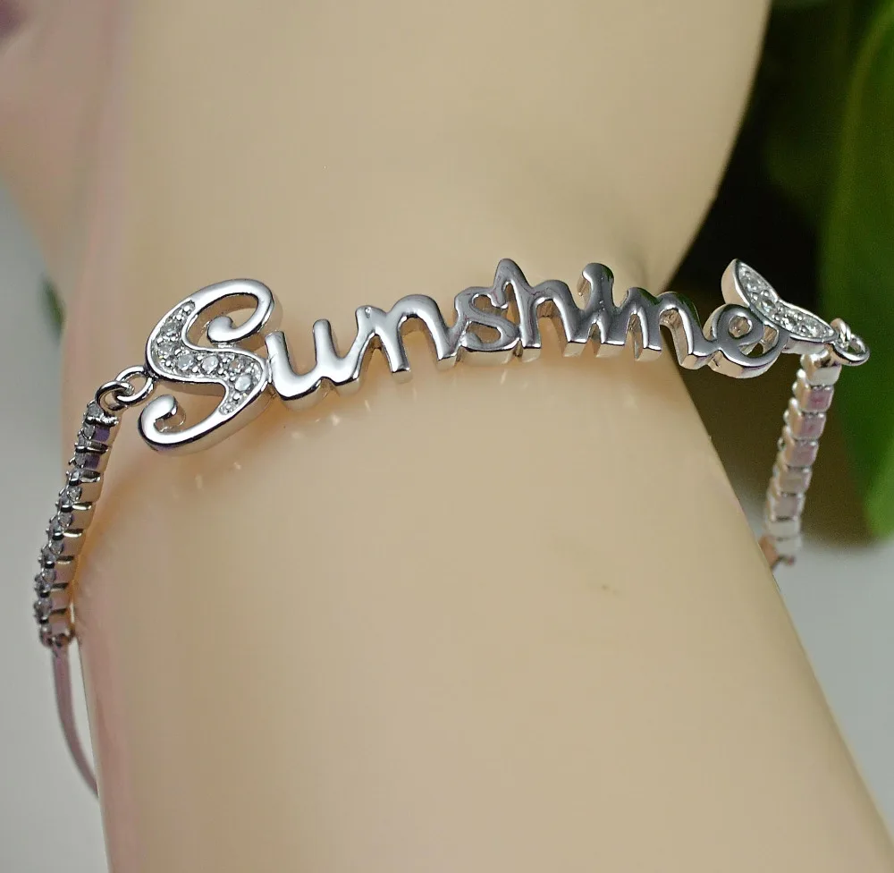 Гарантия чистое серебро 925 пробы браслет Sunshine 5 8 г BR31301|bracelet bracelet|sterling silver braceletsilver