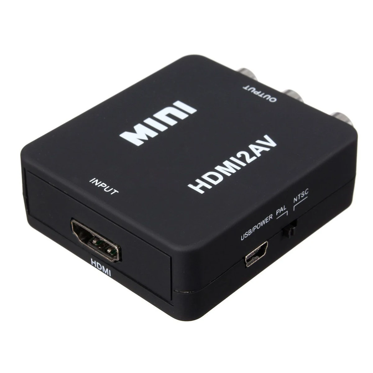 HDMI К AV скейлер адаптер HD видео композитный конвертер коробка Мини к 3RCA CVBS ТВ PS3 VHS