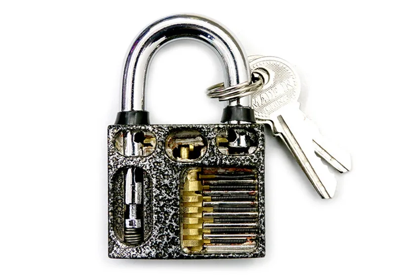 Ясно Cutaway Прозрачный Практика Блокировки Анализ Слесарь Замок Инструменты