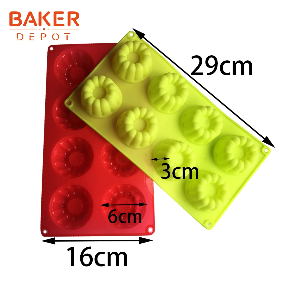 BAKER DEPOT силиконовые формы для пончиков для выпечки тортов пончики для пудинга и желе psatry форма кубик льда мыло шоколадный торт формы для выпечки