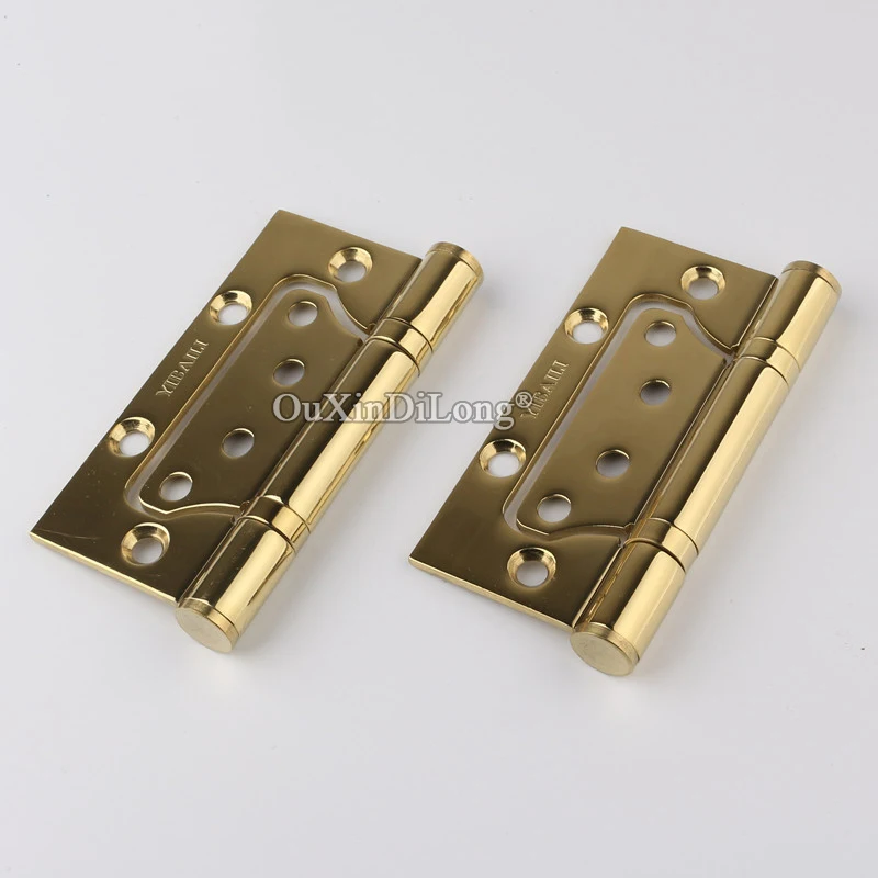 

Абсолютно новые 4 шт 4 дюймовые дверные петли из нержавеющей стали, бесшумные мебельные петли, гладкие и бесшумные Детские петли