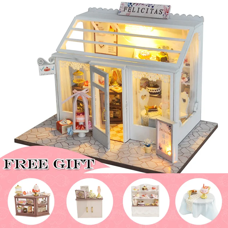 CUTEBEE DIY Кукольный дом деревянные кукольные домики миниатюрный кукольный домик мебель набор игрушек для детей Рождественский подарок TD24 - Цвет: TD25