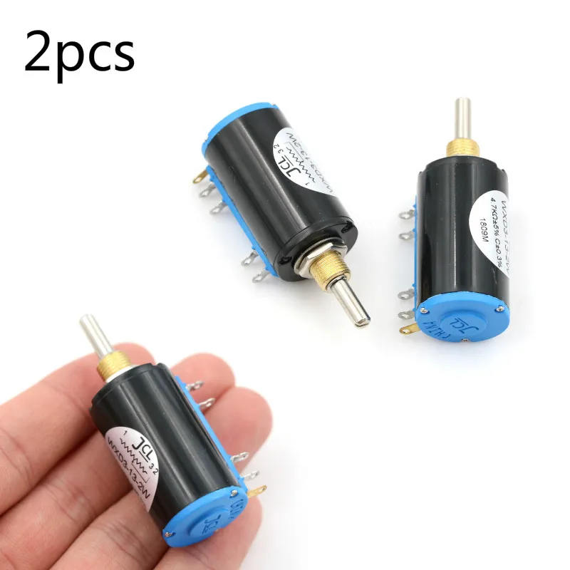 2 шт./лот WXD3 13 2W 4 7 K ohm Вт Электрический поворотный сбоку Ротари многооборотный