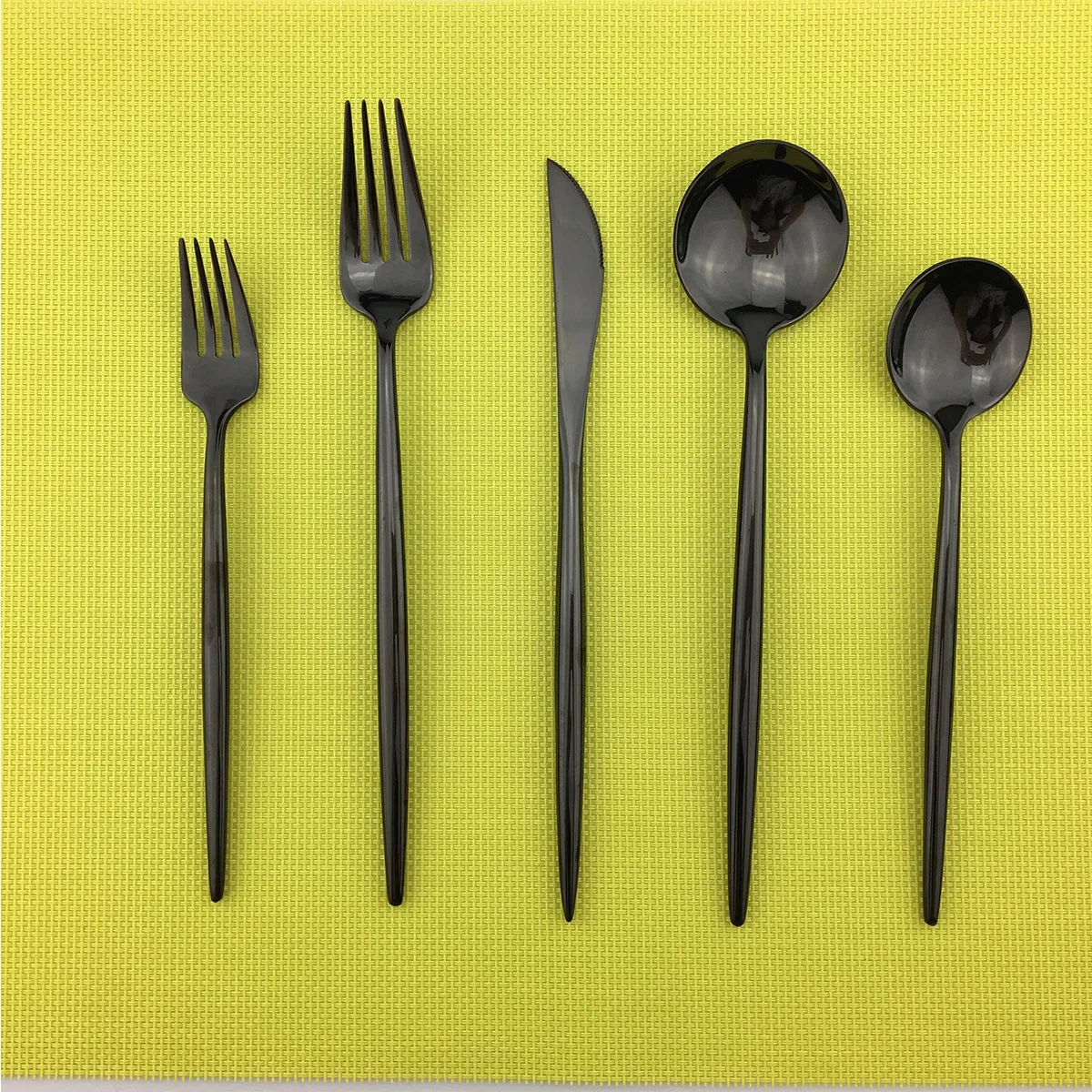 Набор серебряных изделий блестящая 304 нержавеющая сталь радуга черная роза