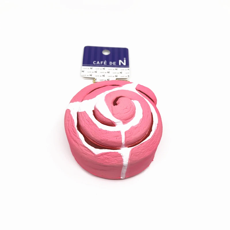 Kawaii squishy cafe de n linnamon roll slow rising toys торт хлеб брелок детские игрушки коллекция