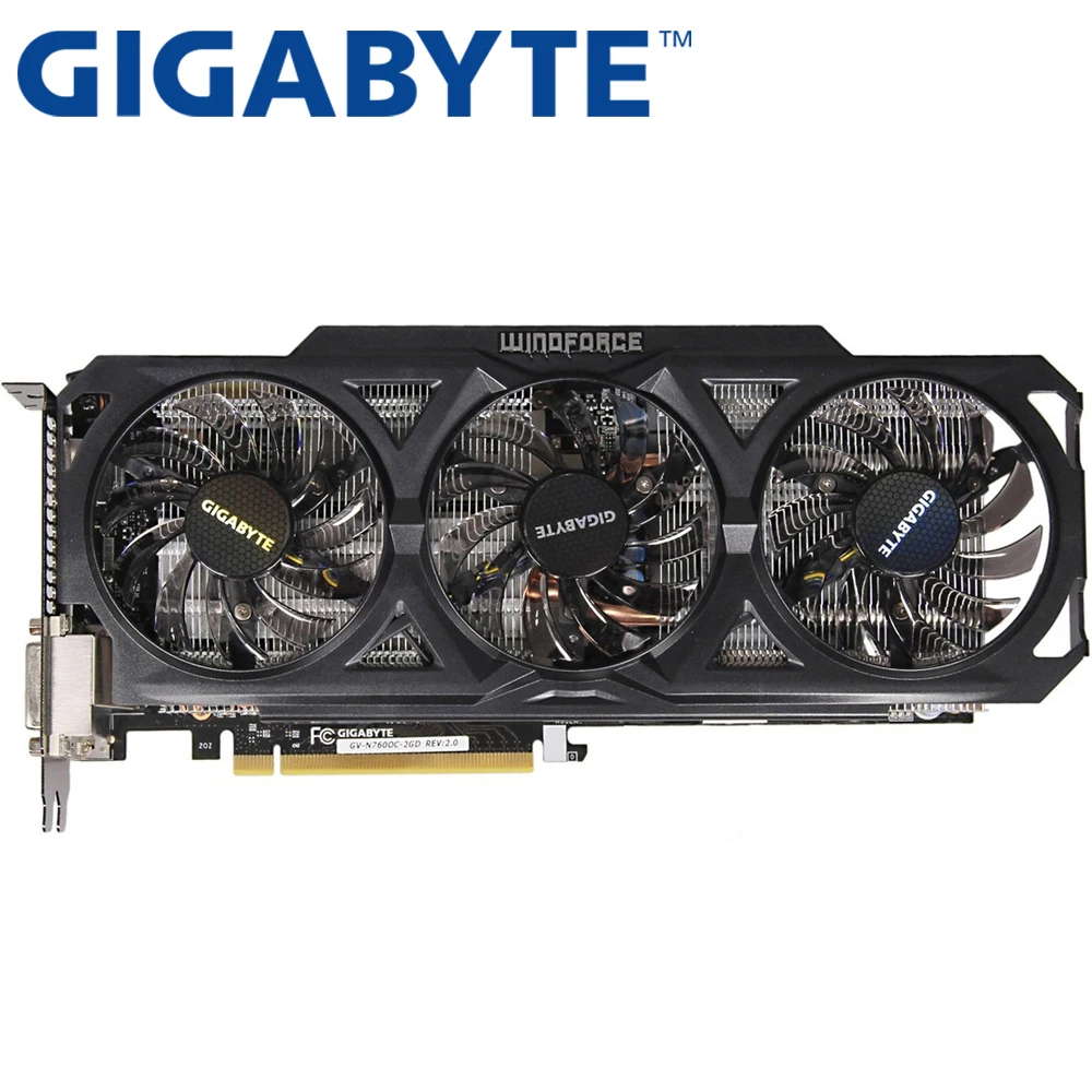 

GIGABYTE Video Card Original GTX 760 2GB 256Bit GDDR5 Graphics Cards for nVIDIA VGA Cards Geforce GTX760 Hdmi Dvi game Used