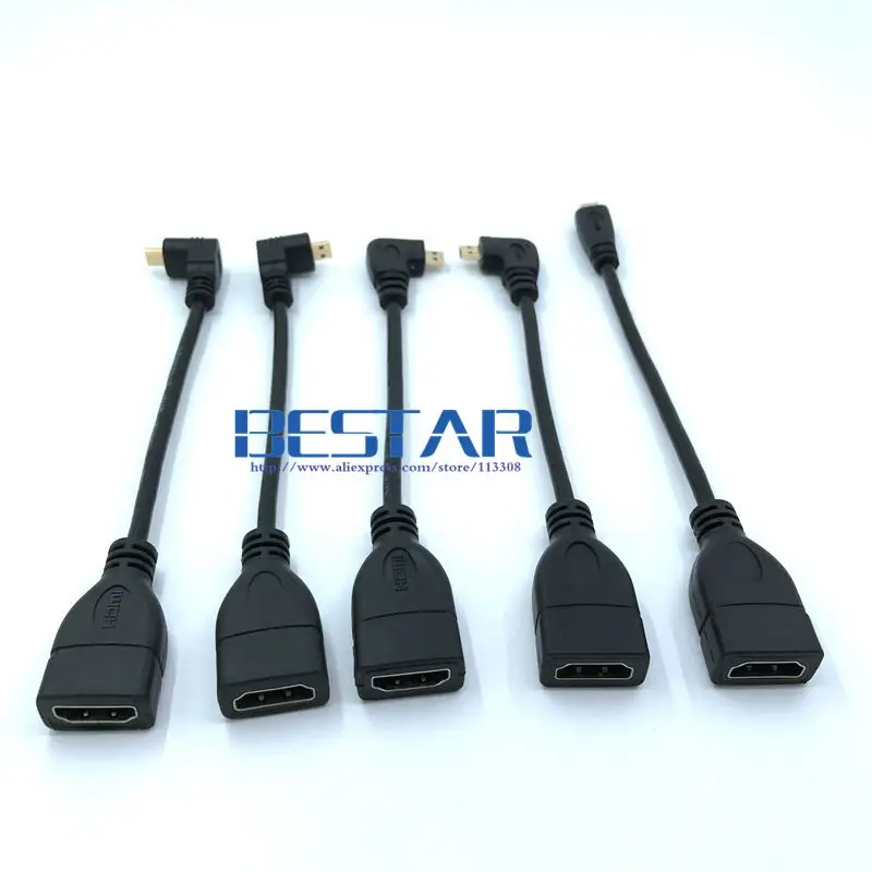 Вверх вниз правый левый угловой микро HDMI совместимый адаптер Разъем 10 см для HDTV