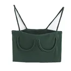 Топ женский трикотажный на бретельках, с вырезом-лодочкой, на бретельках, 10 видов