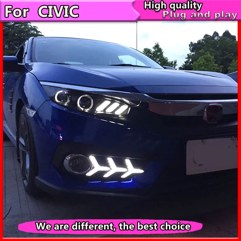 Авто-Стайлинг фара в сборе для Honda Civic 10th светодиодный головной светильник 2015 2016