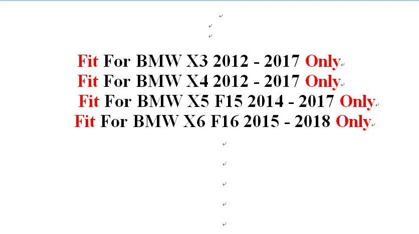Lapetus для BMW X3 / X4 X5 F15 X6 F16 ABS автостайлинг Электрический ручной тормоз P