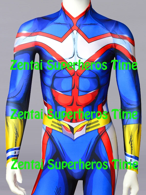Карнавальный костюм All Might Toshinori Yagi MHA My Hero Academia BNHA Boku no мужской Зентаи с 3D принтом
