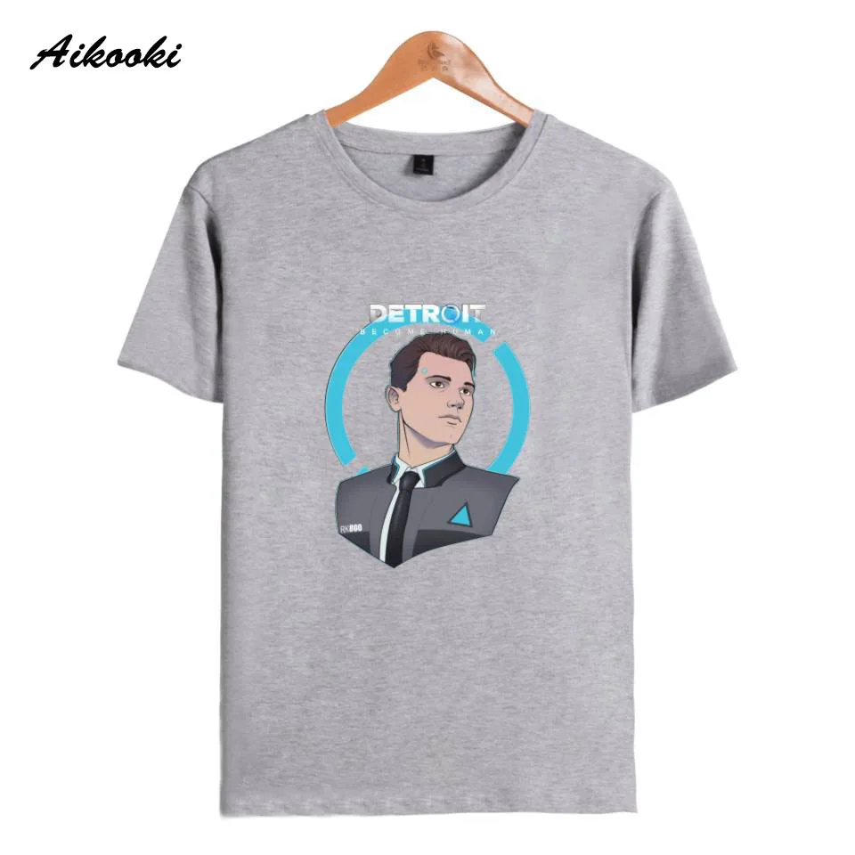 Горячая игра Детройт Geworden Menselijk футболка Mannen/Vrouwen Tee Zomer kateen Ademend 3D Принт футболки