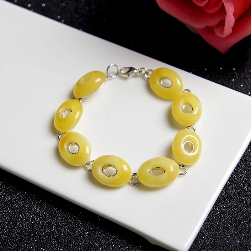 JIUDUO 100% Серебряный натуральный янтарь полный меда курицы желтый мед восковые