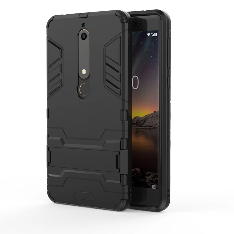 Чехол для Nokia 6 2018 / Nokia6 5 дюйма тонкие жесткие задние чехлы телефонов Броня робота