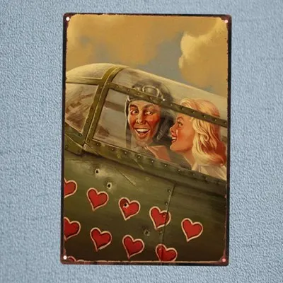DU1210 PIN UP GIRL жестяная вывеска металлическая пластина железная живопись Гостиная стены бар кофе домашнего искусства Ремесло Декор 30X20 см DU-1186 - Цвет: DU1210