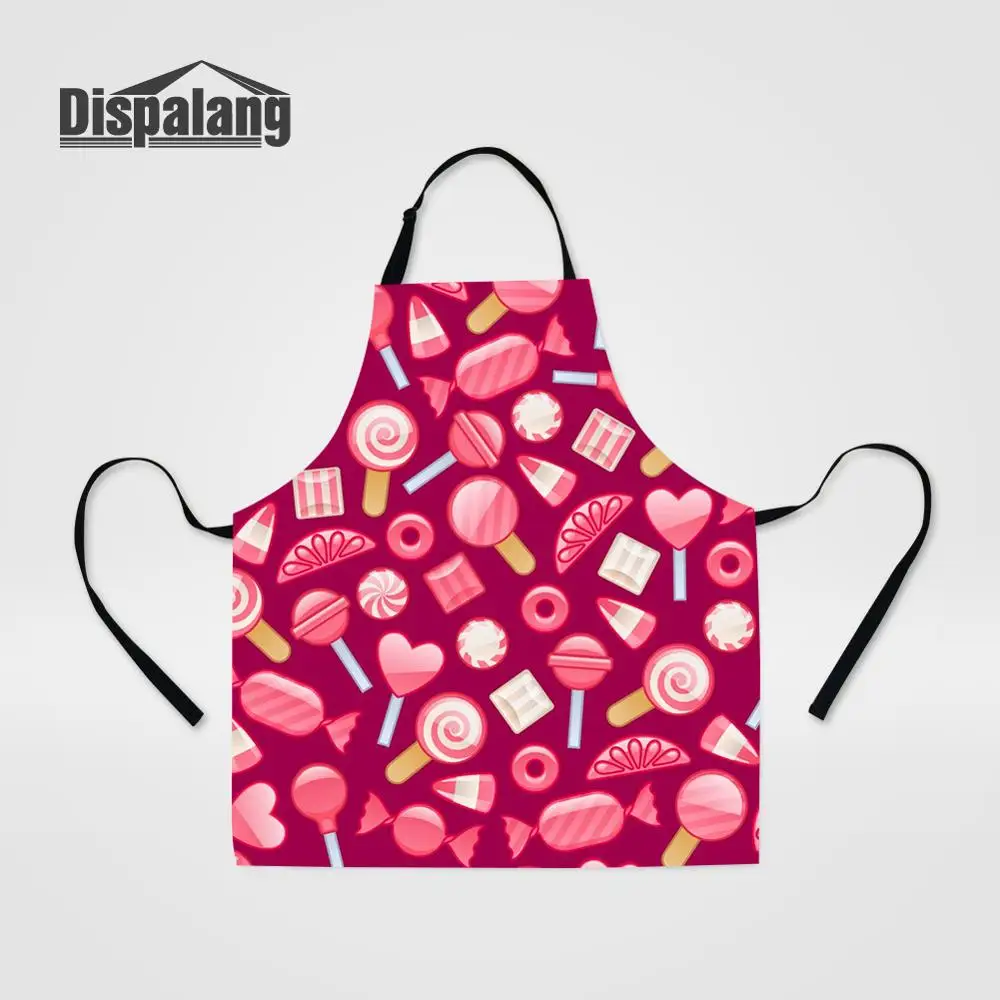 Apron4 Горячая мода женский регулируемый фартук для приготовления пищи 3D конфеты печати шарфы для девочек высокое качество леди кухонный фартук прямая поставка - Цвет: Apron4