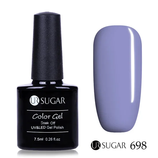 Color 698 Ur Sugar 7,5 мл Блестящий Гель-лак розовый блеск замачиваемый УФ-гель для ногтей лак фиолетовая серия Гель-лак для нейл-арта - Цвет: Color 698