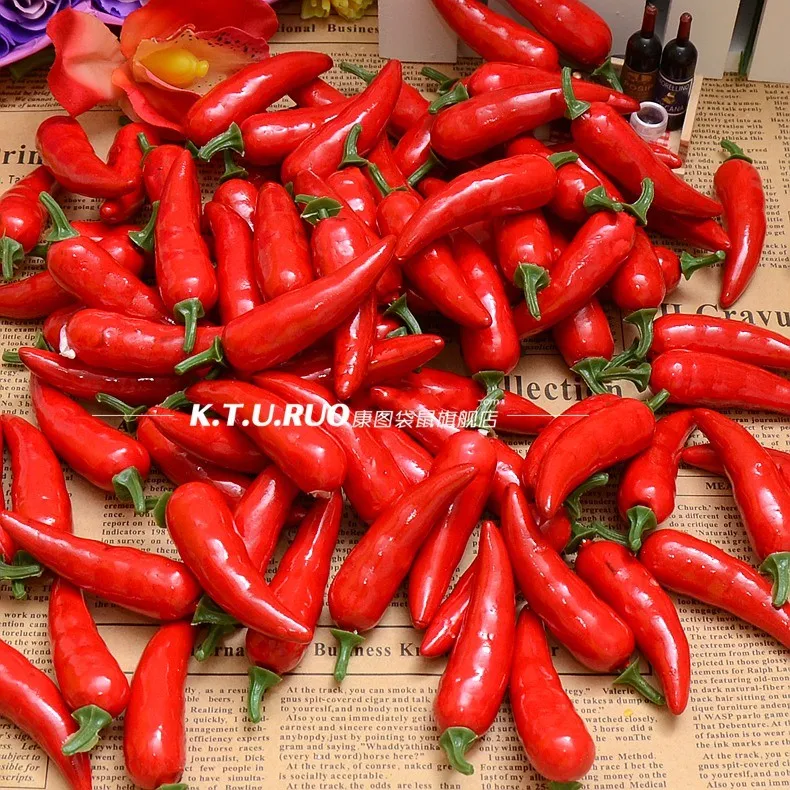 Искусственное Моделирование красный перец пластик Чили искусственные овощи