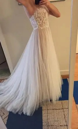 В богемном стиле большого размера Кружева свадебное платье бохо Vestiti да Sposa