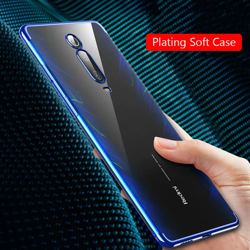 Ультратонкий Прозрачный чехол для Redmi K20 Pro, мягкая задняя крышка из ТПУ с покрытием для Xiaomi Mi9T Pro 9 SE F1 8Lite Redmi 7 Note7 Pro 6A