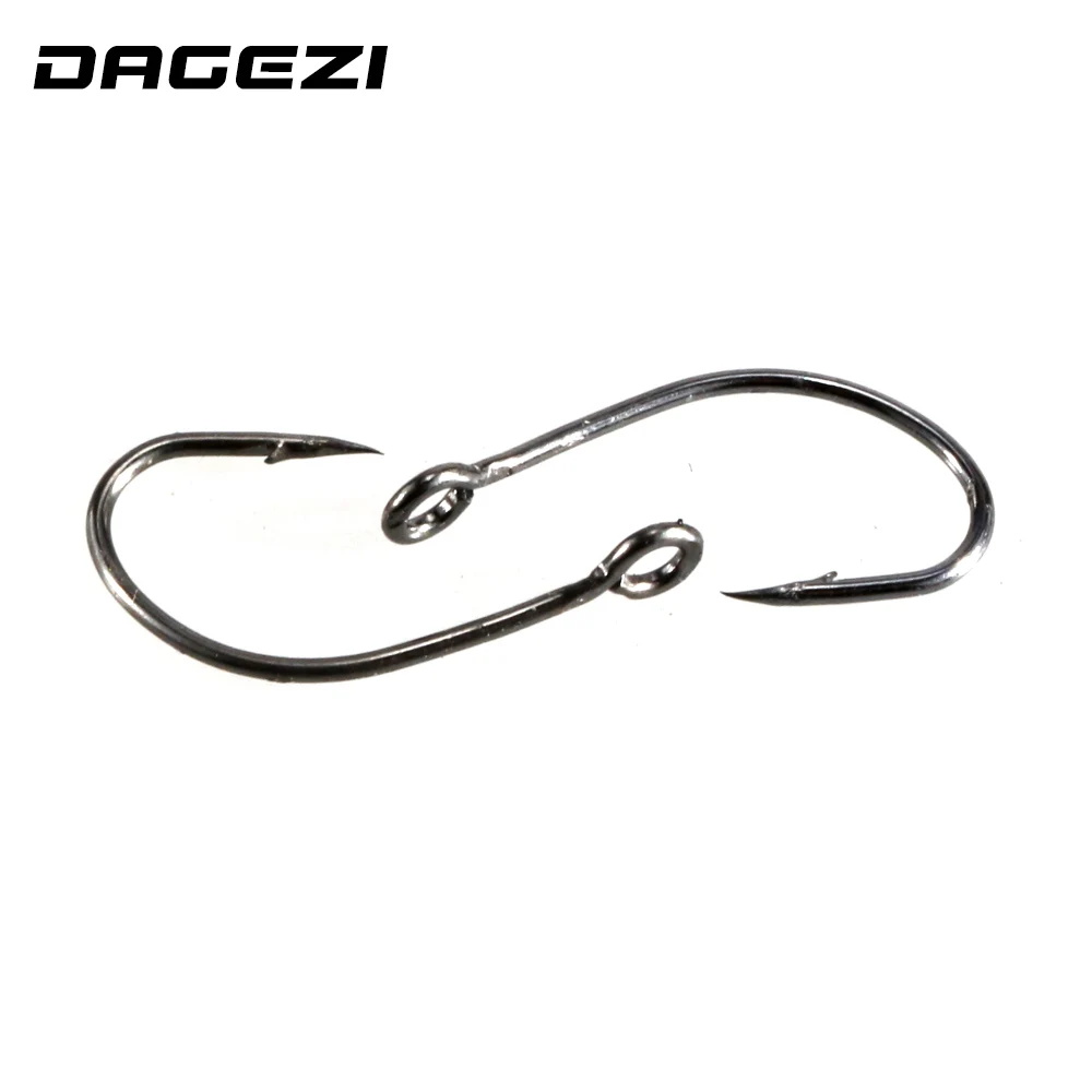 Рыболовный крючок DAGEZI из высокоуглеродистой стали 100 шт./лот #4 #12 рыболовные