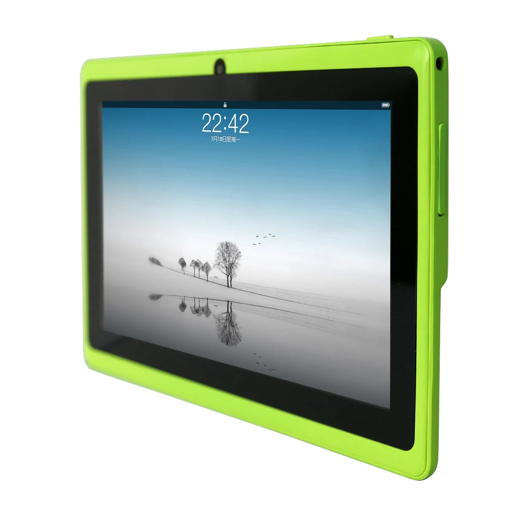 Yuntab Q88 7 дюймов Wi-Fi зеленый цвет планшет Android 4 ядра 8G ROM 1G RAM двойной Камера внешний 3G