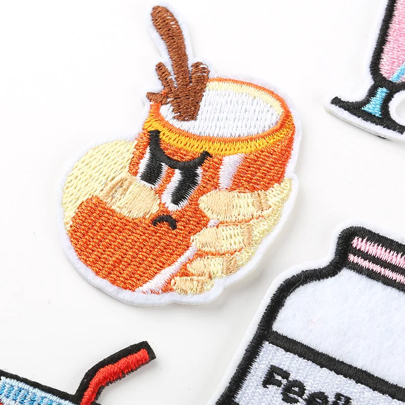 Ткань для вышивания наклейки продукты питания и напитки клейкий пластырь одежды