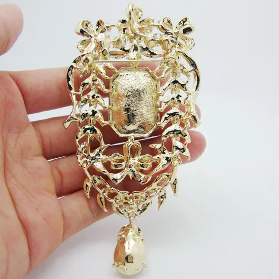 Art Nouveau модные роскошные цветок прозрачная Брошь белый Австрийские кристаллы