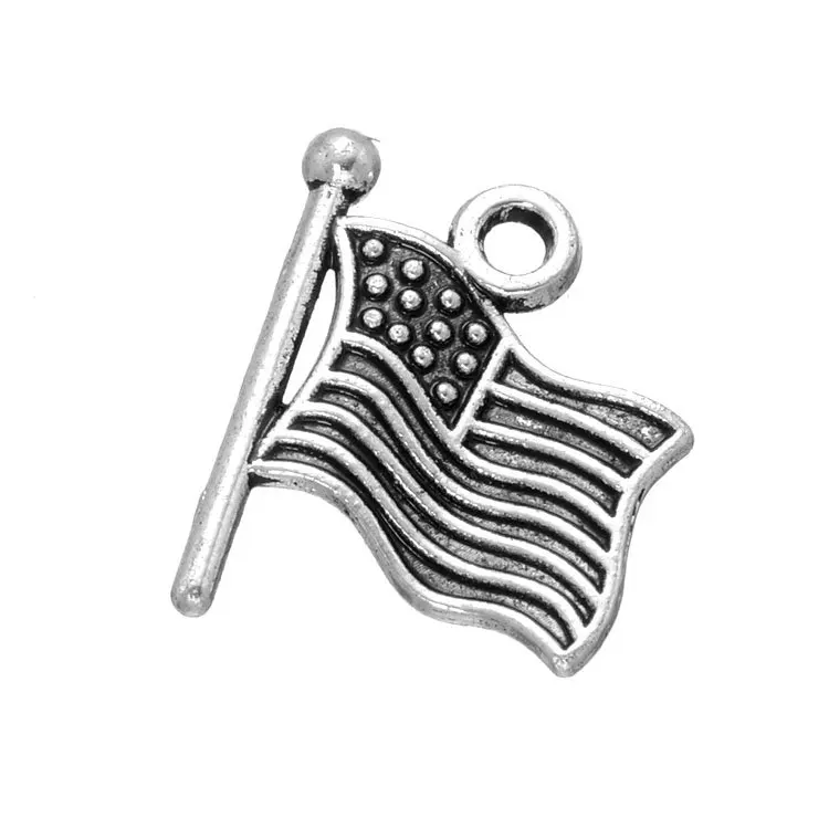 Подвеска в виде американского флага 30 шт.|flag charms|charm pendantamerican flag charm |