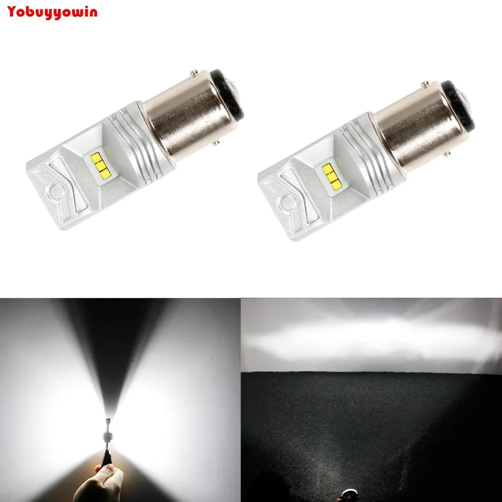 

White 6000K Powered By CSP Chip LED 1157 BAY15D P21/4W LED Bulbs For Turn Signal Lights, Daytime Running Lights, Reverse Lights