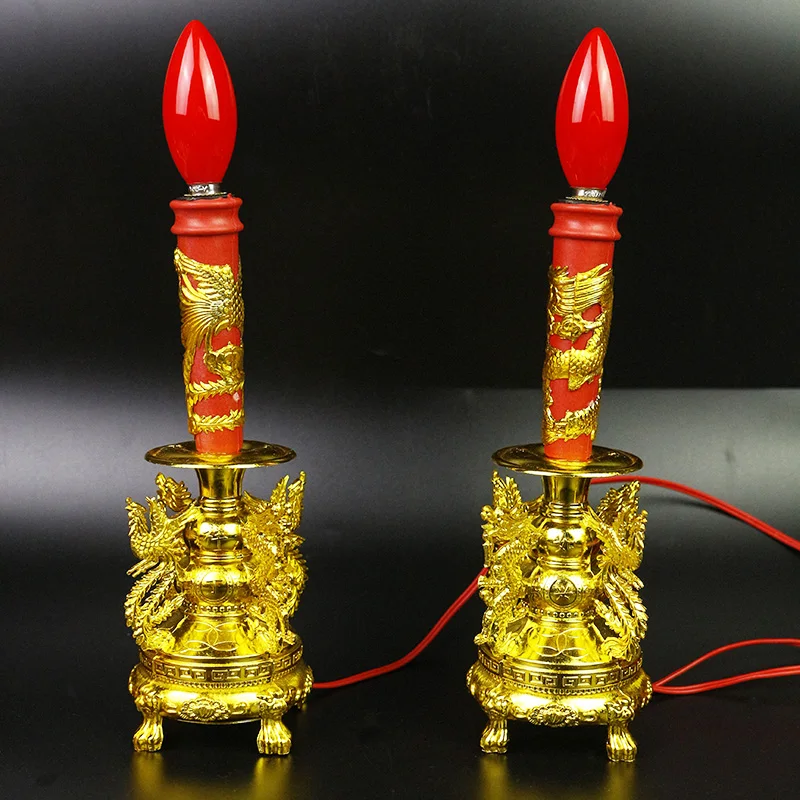 

The electric candle bulb LED electrolier lamp for the Temple Buddha light mammon make offerings to Buddha Buddhist supplies