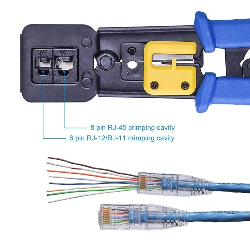Набор сетевых инструментов обжимной инструмент Rj45 Cat5 Cat6 кабельный тестер для